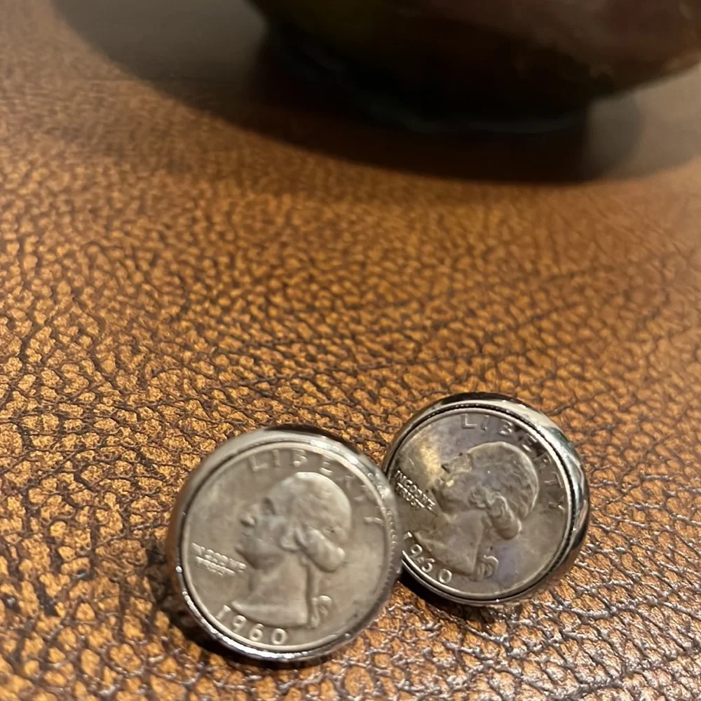 Vintage 1960 Quarters Cufflinks they’re over 60 years old!